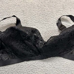 VTG Norvell Bra 36II Full Coverage 574  Soft Cup Cone Floral Lace NWOT NOS